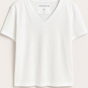 Whit Crop Top Crew Neck